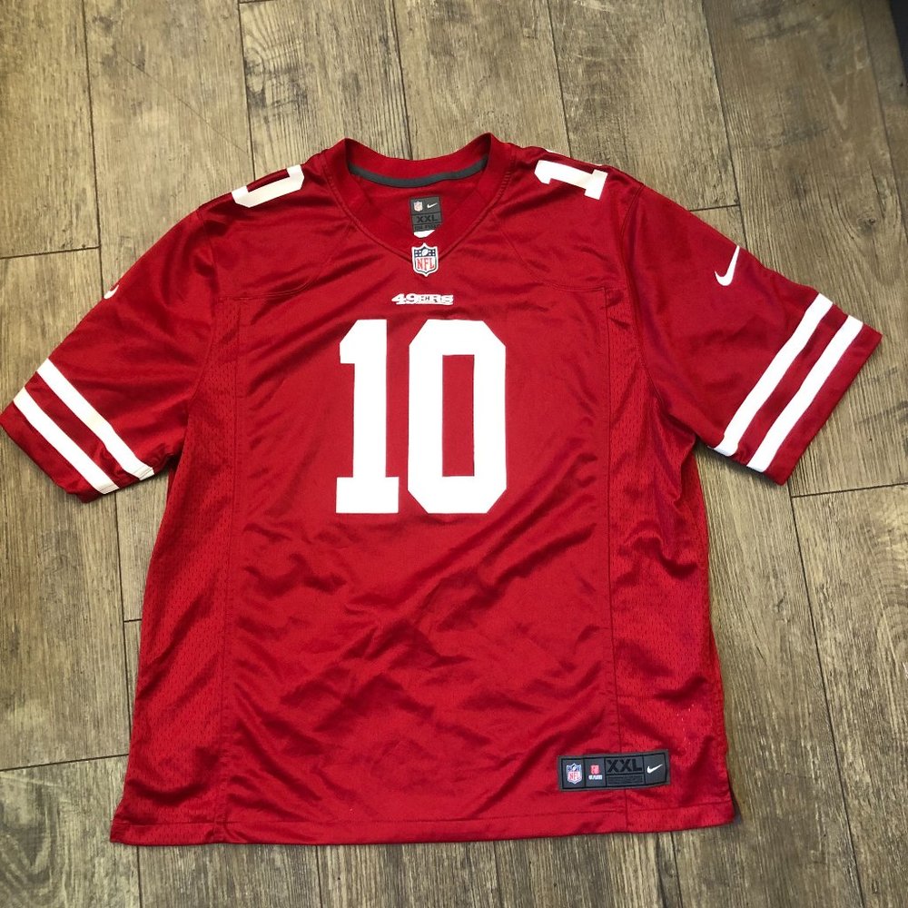 Nike 49ers Authentic NFL on the Field #10 Garoppolo Jersey